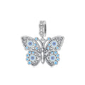 Blue Evil Eye Butterfly Pendant