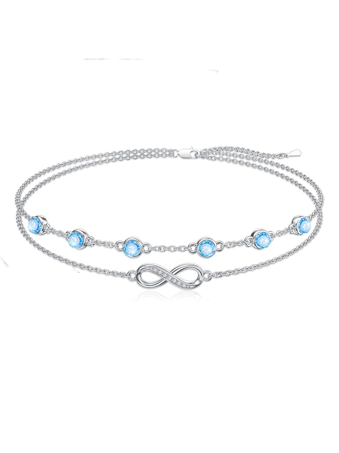 Birthstone Charm Anklet