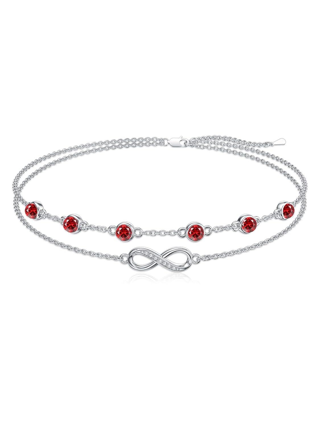 Birthstone Charm Anklet