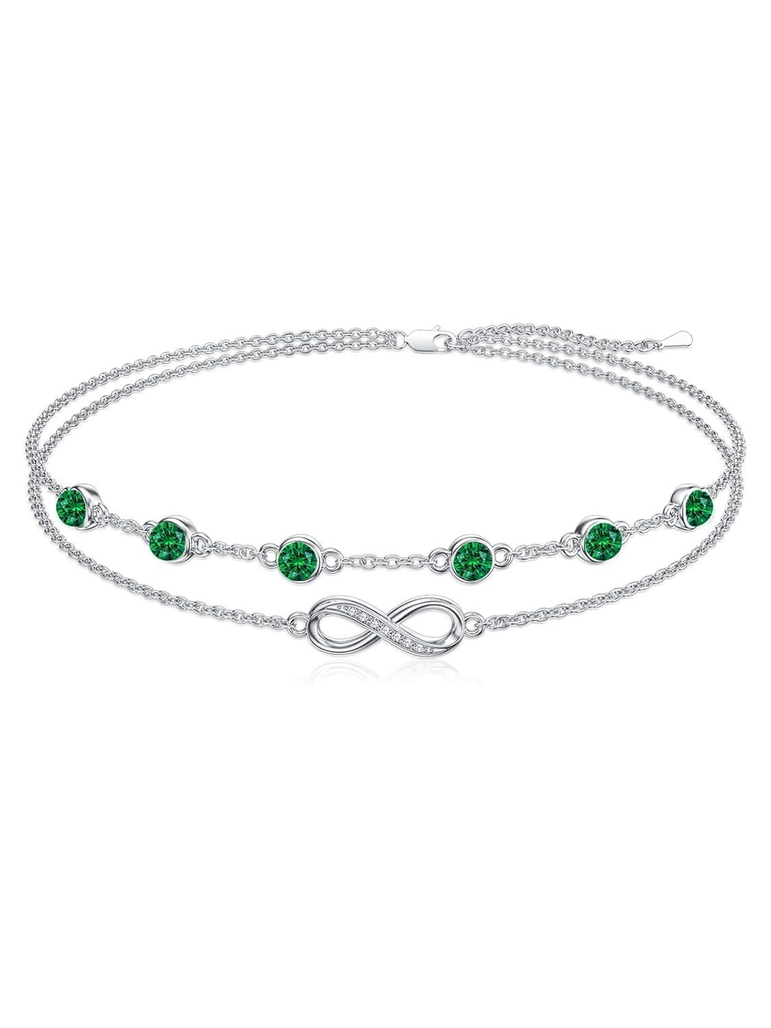 Birthstone Charm Anklet