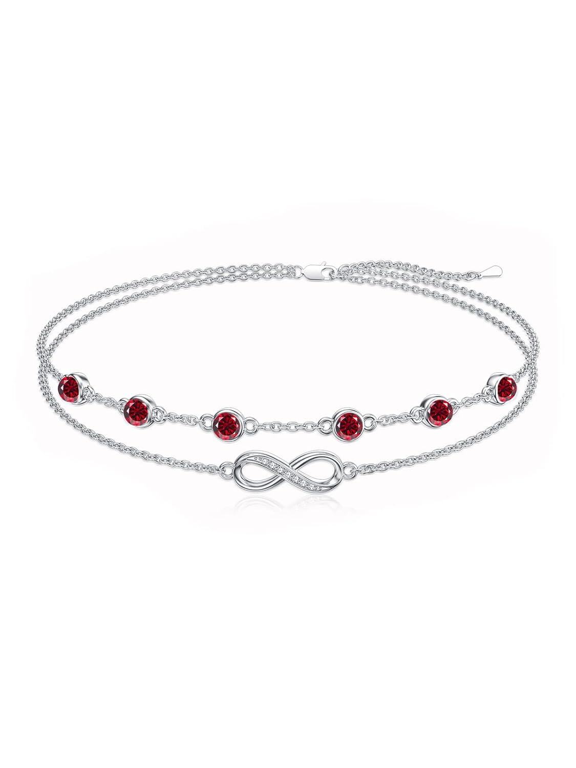 Birthstone Charm Anklet