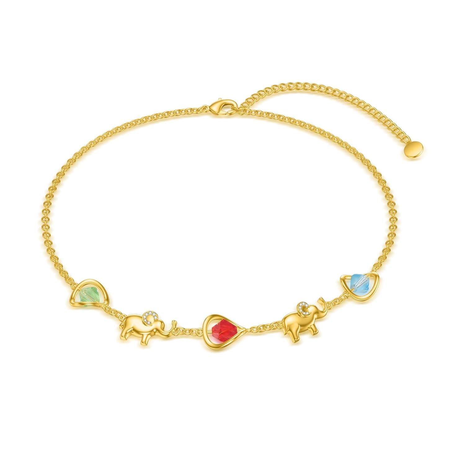 Birthstone Charm Anklet