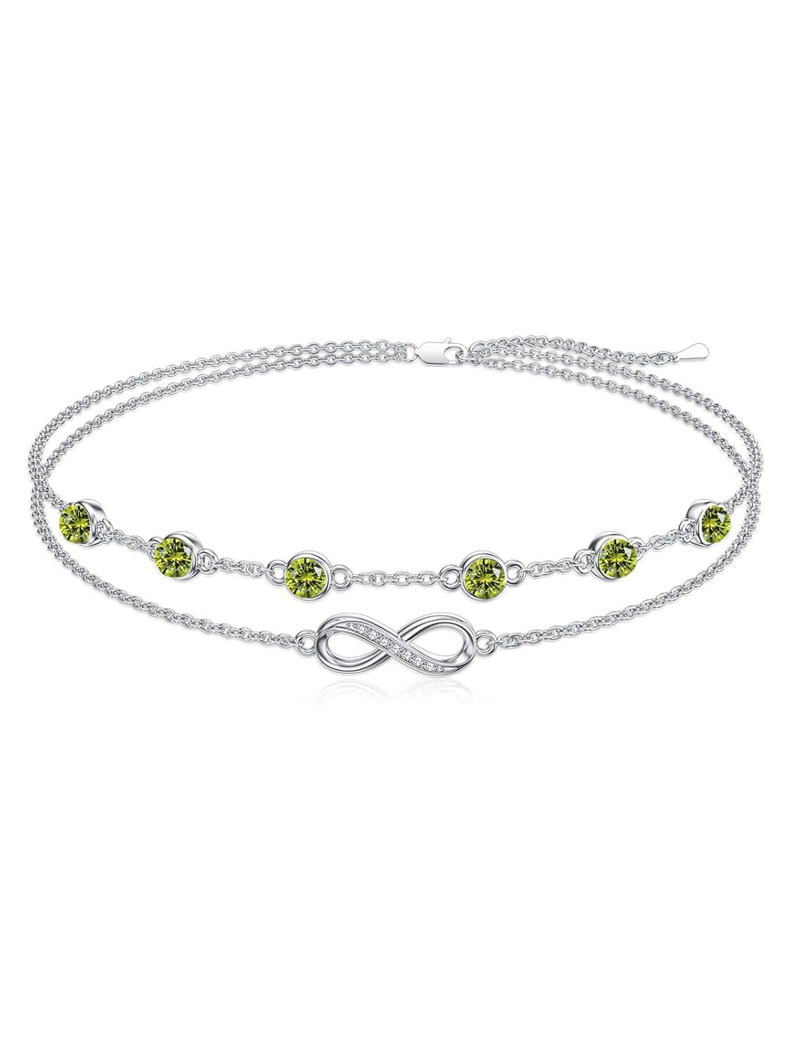 Birthstone Charm Anklet