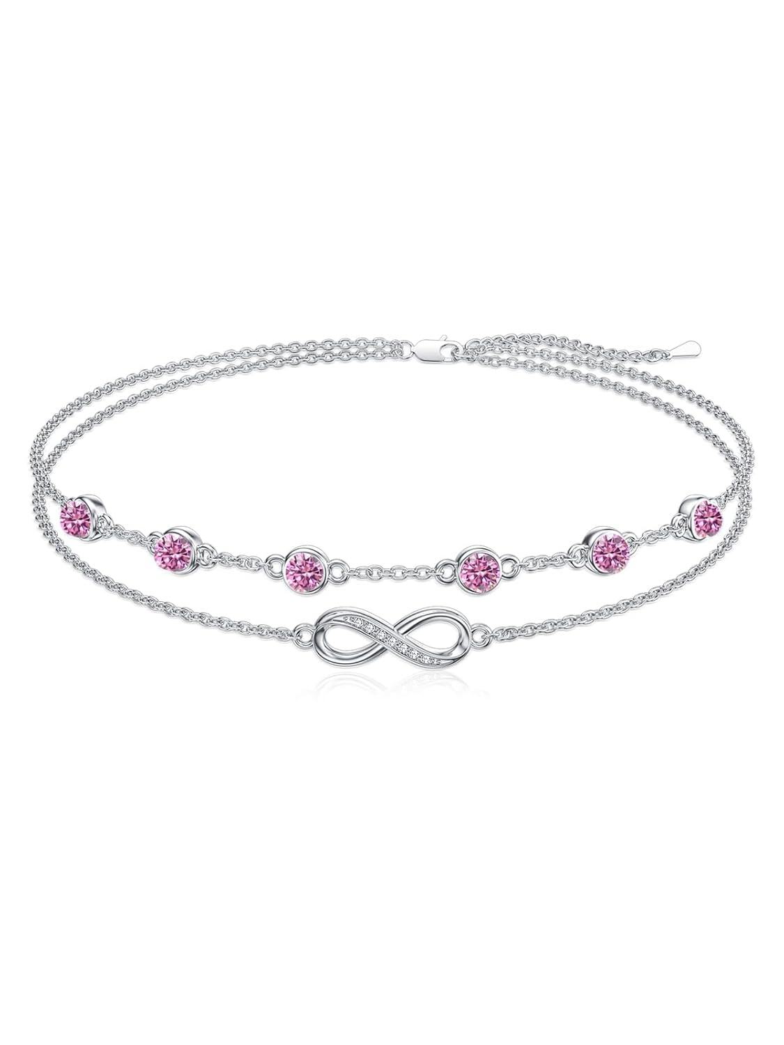 Birthstone Charm Anklet