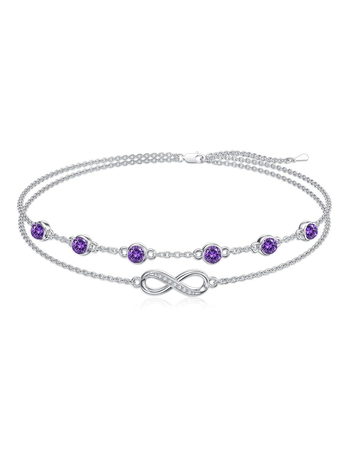 Birthstone Charm Anklet