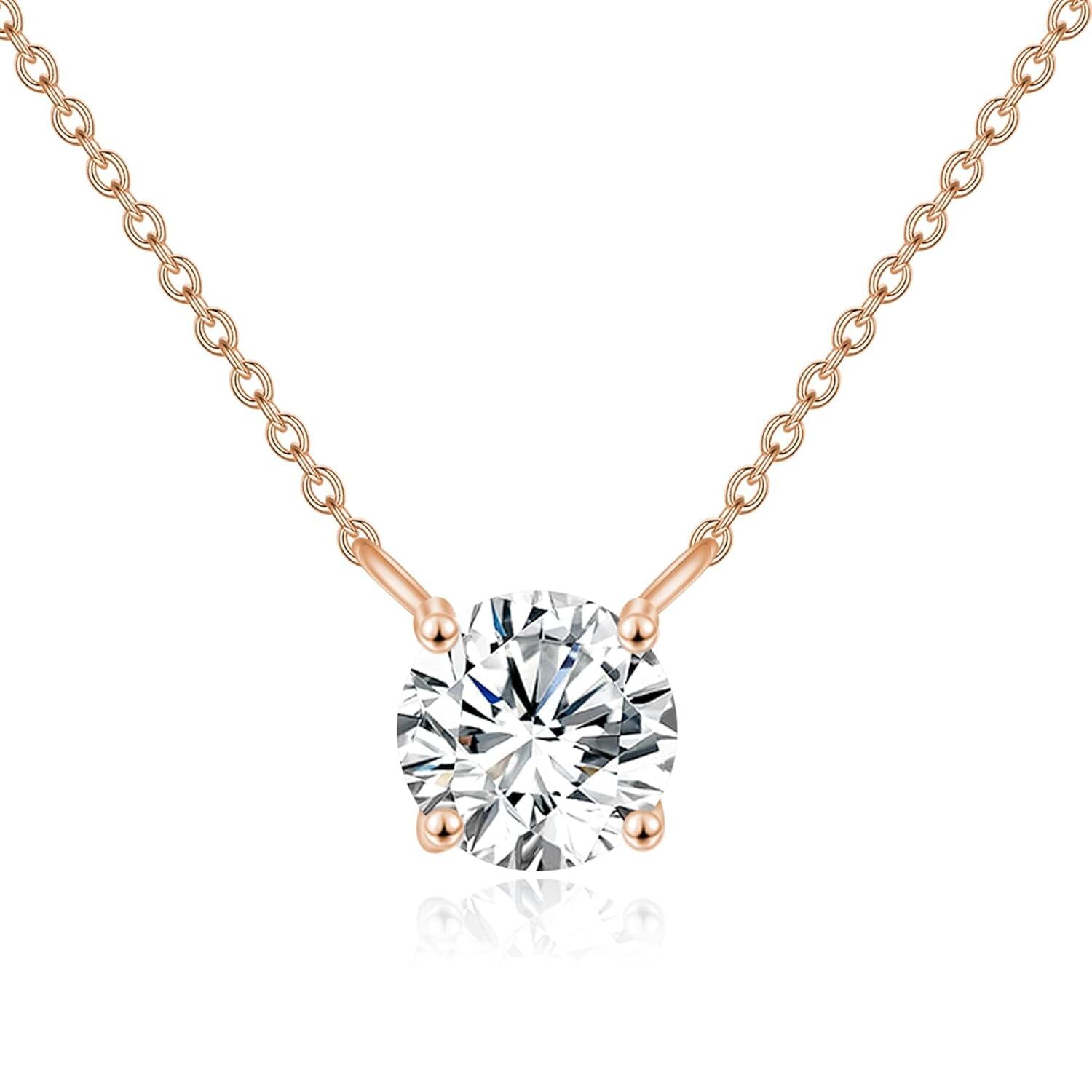 The Solitaire Aura Moissanite Pendant