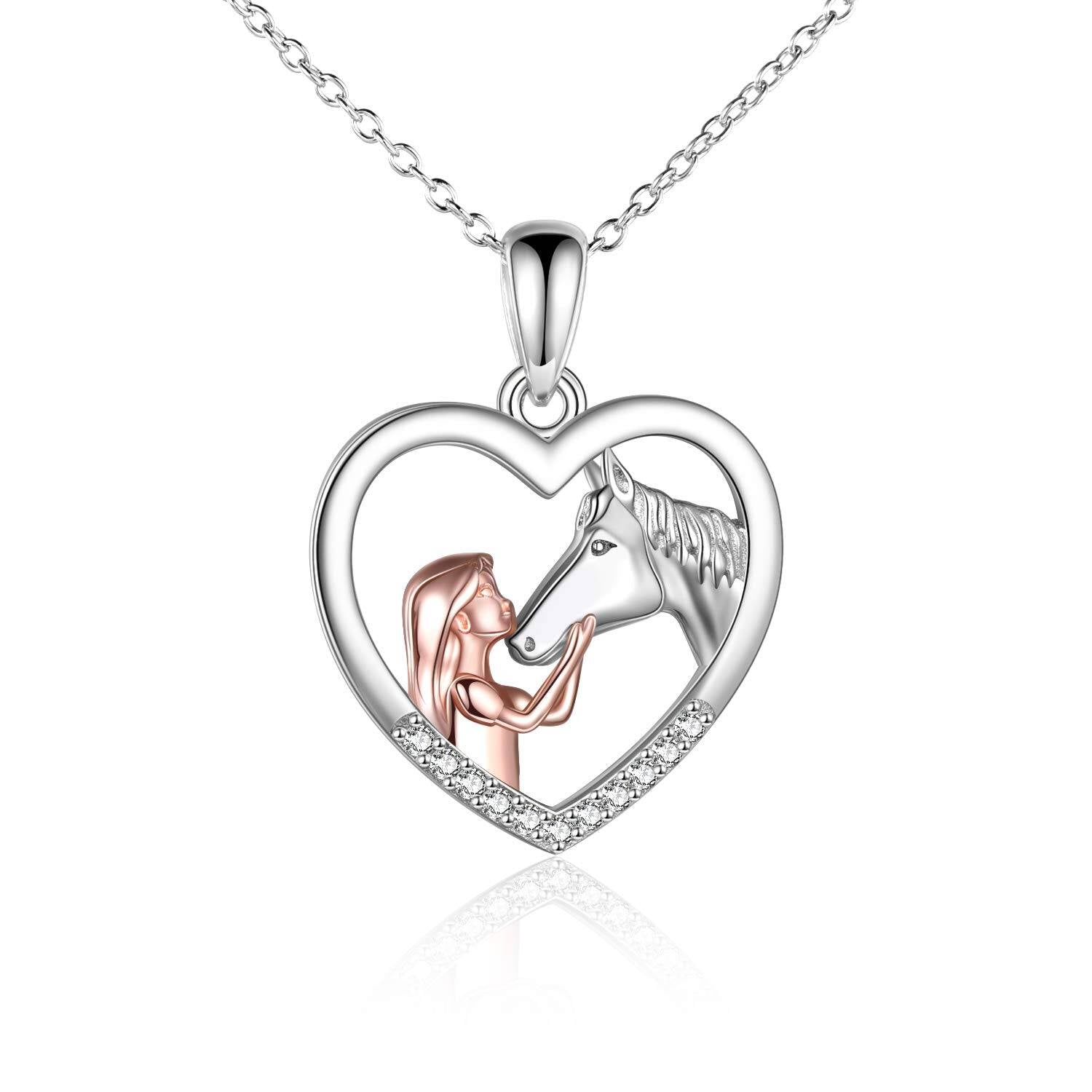 Unicorn Heart Pendant Necklace