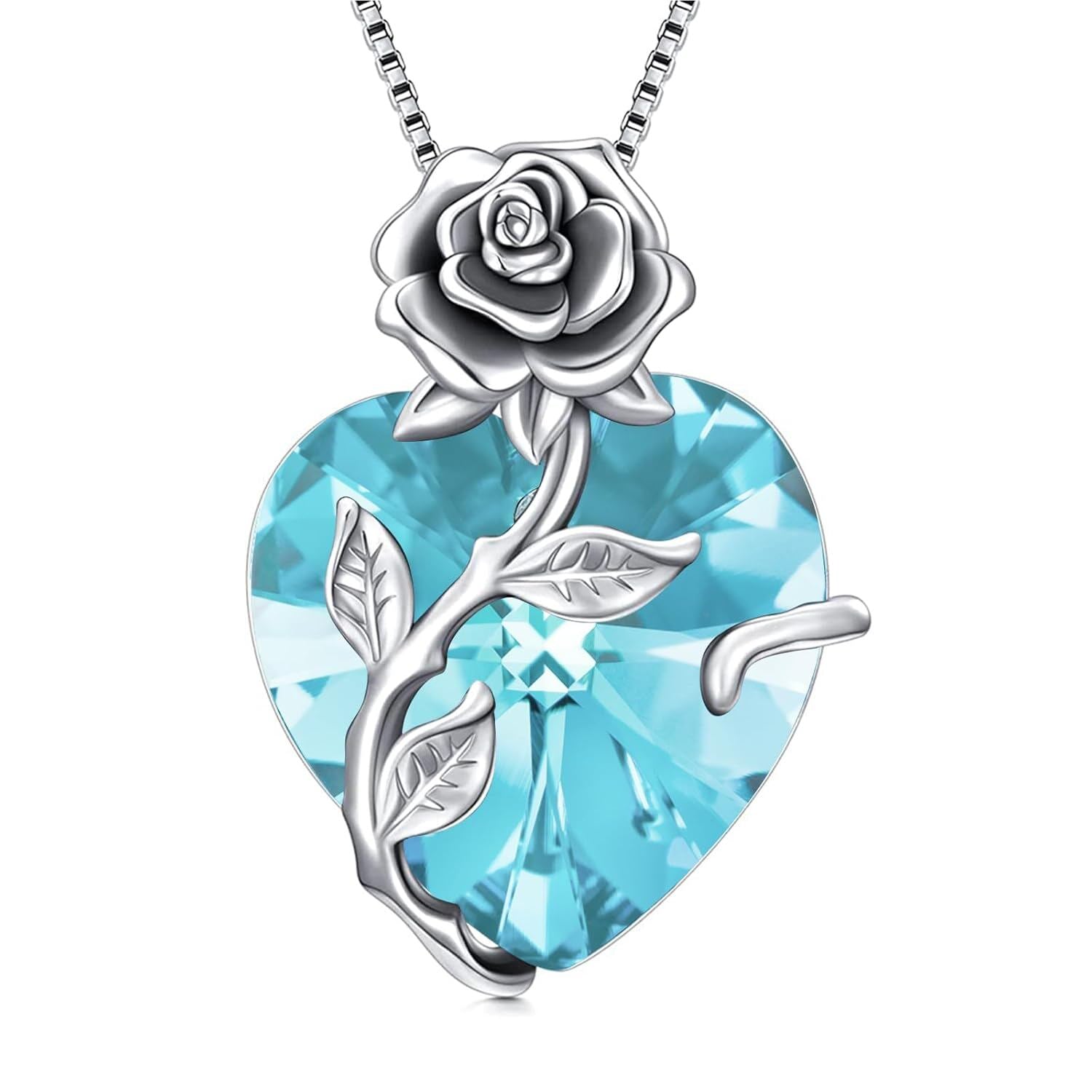 The Aquamarine Rose Heart