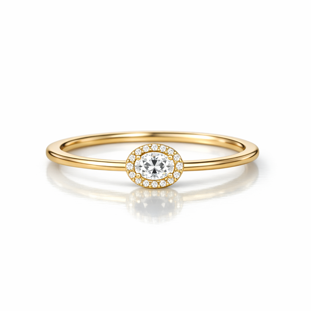 The Aurielle Halo Ring